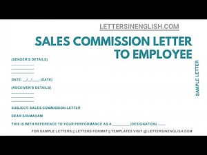 Sales Commission Letter to Employee – Sample Letter to Employee
