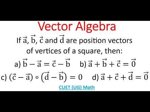 Analyzing Given Position Vectors For Vertices Of Square