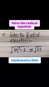 29 comments | Solve the radical equation | Mathematics Hub | Facebook
