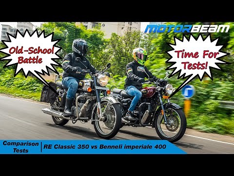 Royal Enfield Classic 350 vs Benelli Imperiale 400 - Which One Can Pull A Car Faster? | MotorBeam