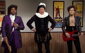 Daniel Craig and Rami Malek appear in Prince SNL sketch