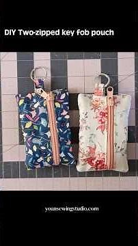 The cutest little pouches you can sew - Double zipper pockets #sewing #diy