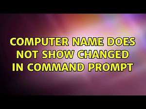 Computer Name Does Not Show Changed In Command Prompt