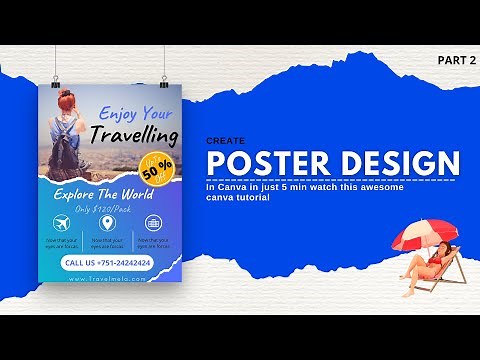 Poster Design With Canva | Flayer Design | Tourist Agency Design | Designtalk |