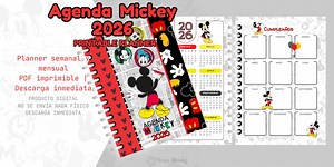 Mickey Mouse 2026 Printable Planner | Weekly and Monthly Digital Planner | PDF | Instant Download - Etsy