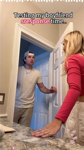 Checking my boyfriend’s reaction time #tiktok #funny #prank #couple #foryou #baby #love #fyp #pets