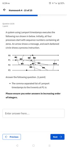 A system using Lamport timestamps executes the following run sh... | Filo