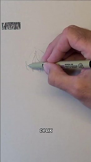 Drawing grass texture with a fineliner: isolate the stroke before applying it