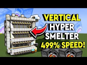 BEST VERTICAL HYPER SMELTER! Minecraft Tutorial - INFINITE FUEL!