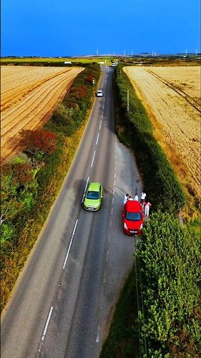 Epic drone view over Cornwall’s main road 🌊🚁 Nature, coast & beauty from above #Cornwall #DroneViews