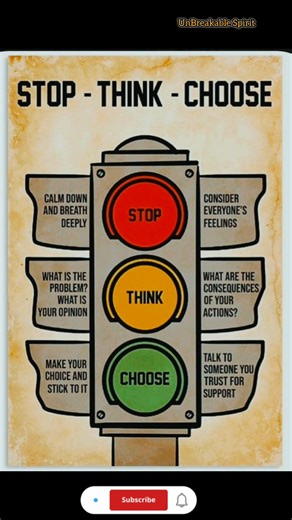 STOP–THINK–CHOOSE: The 3-Second Rule That Changes Everything #motivation #inspiration #short