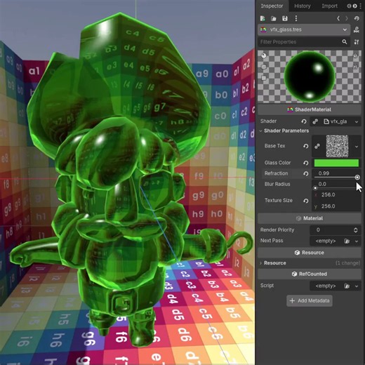 Did you know you can simulate glass in Godot using hint_screen_texture? 👀 Here's an example from The Godot Shaders Bible! 🔍Learn more: https://t.co/sZyjGPhtfl#godotengine #gamedev #realtimevfx