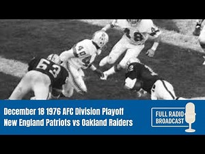 December 18 1976 AFC Division Playoff New England Patriots vs Oakland Raiders
