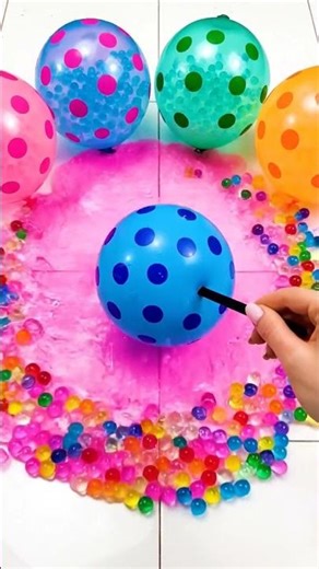 “Color Explosion! Polka Dot Balloons Popping Satisfying ASMR 💧”