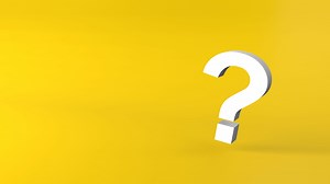 Download White Question Marks on yellow background. 3D Rendering. Minimal white question mark isolate. Realistic 3d query simple for free