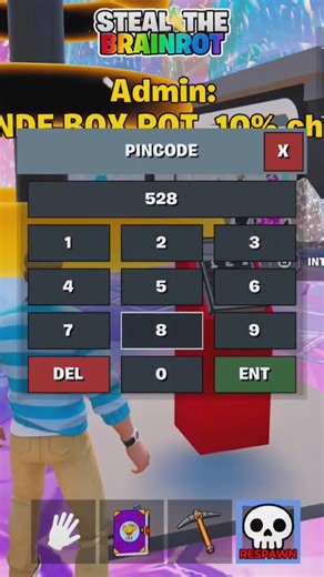 SECOND CODE CRYSTAL ADMIN ABUSE STEAL THE BRAINROT #fortnite