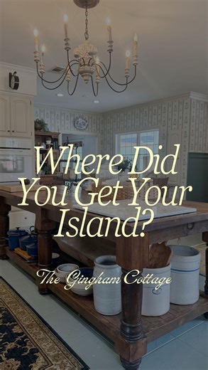 Jamie | Traditional Cottage Decor & DIY on Instagram: "Built by a husband for his wife’s shop, stored with care, and eventually brought home with us. Made with old barnwood from Wisconsin using a @shanty2chic plan- proof that the best pieces come with a story. #shanty2chic #shanty2chicplans #cottagecore #cottagestyle #frenchcountry #englishcottage #cottagekitchen #kitchenisland #freestandingisland #freestandingkitchenisland #kitchenislandgoals #kitchenislandgoals #kitchendesignideas #facebookmar