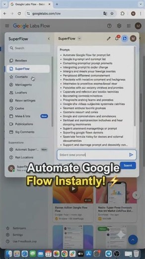 How to Automate Google Labs Flow Instantly! ⚡