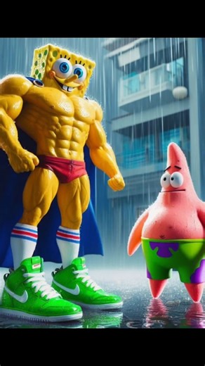 SpongeBob Gym Workout 💪 | Funniest Fitness Transformation! 😂 #shorts #brawlstars #shadow #spongebob