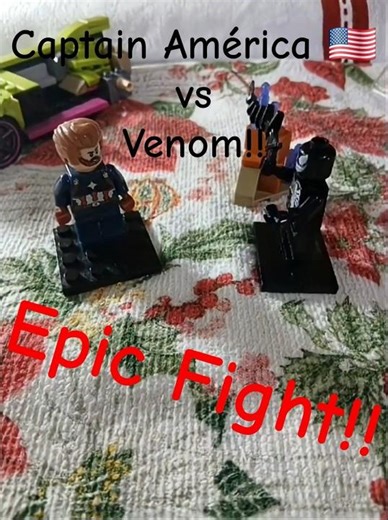 Capitan América vs Venom|Lego Stop Motion Fight|#captainamerica #Marvel #legofight #shorts