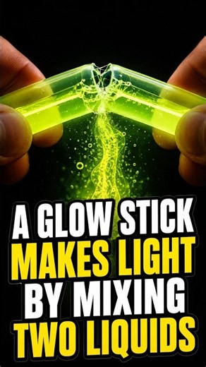 A Glow Stick Makes Light by Mixing Two Liquids