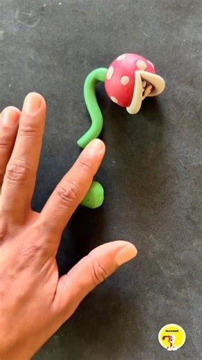 Making the Piranha Plant 🪴 from Mario 🍄 Bros #piranhaplant #mariobros #playdough #art