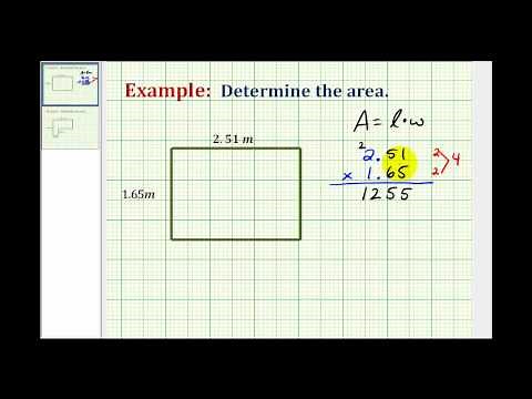 Example: Determine the Area of a Rectangle Using Decimals