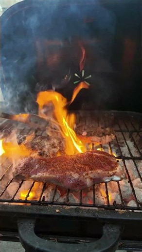 MEMORIAL DAY STRIP STEAK ON THE GRILL