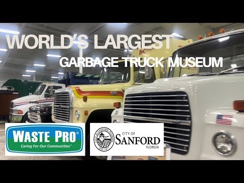 World’s largest Garbage Truck museum in Sanford, Florida | Waste Pro Historical Truck Museum