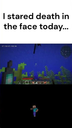I stared death in the face today... #minecraft #minecrafthorror #minecrafthorrormod
