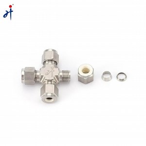 [Hot Item] SS316 Compression Fittings 4-Way Cross with Ferrules Joint for Hydraulic Systems