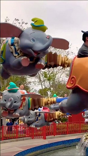 Army of Dumbo Elephants! 🐘✨ Fantasyland Squadron Assembled! #disney #ride #shorts