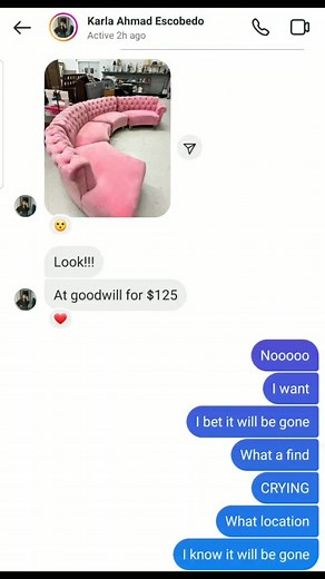 My dream couch manifested. I got this at Goodwill for $129 and it's valued at $4K 😭💕🎀 Thank you to my friend @Karla | Cake Designer #fyp #foryou #foryoupage #viral #goodwill #goodwillfinds #pinkcouch #pinksofa #goodwillhunting #pinktok #girlytok #girlyfinds #dumpsterdiving #thriftwithme #goodwillbins #thrifting #vintagefinds #goodwillhouston #manifestation #imaluckygirl #pinkrooms #pinkapartment #thrifted #thrifttok #thriftfinds #raregem