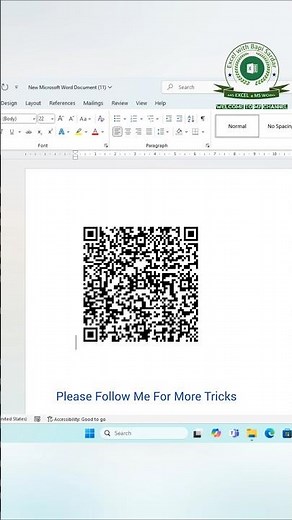 Create QR Code in Microsoft Word! 🔲📱Did you know you can create a QR Code directly in Word? #QRCode
