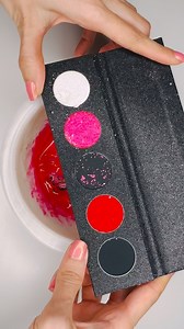 Coloring Slime with Cute 🧜‍♀️👄🍾Red❤️ Black🖤 Makeup💄! Part2 #asmr #satisfying #makeup #makeupslime #lipstick #lipstickslime #lipbalm #lipgloss #eyeshadow #glitter #mascara #glitterslime #red #black #mermaid #wine #lip #cute #viral #asmrsounds | Elena.slimee