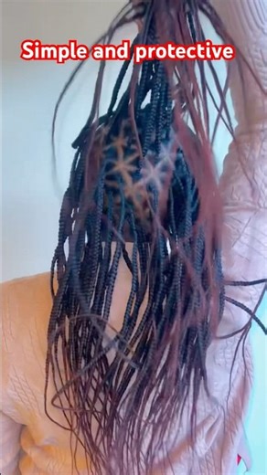 Simple and Protective braid idea.#hairstyle #trending #shorts