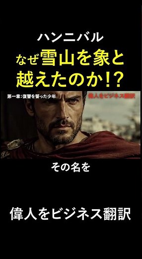 ハンニバルは、象を連れて真冬のアルプスを越えた。なぜそんな無謀に見える進軍をしたのか。#ハンニバル #カルタゴ #古代ローマ