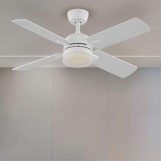 Reviews for Hampton Bay Letta 42 in. LED Indoor Matte White Downrod Mount Ceiling Fan with DC Motor and Remote Included | Pg 2 - The Home Depot
