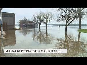 HESCO barriers installed as Muscatine prepares for Mississippi River flooding