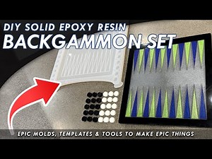 DIY Backgammon Set In Solid Epoxy Resin - Game Board Art