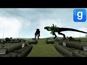 Godzilla VS Military Tanks & Jets SNPC Fight Garry's Mod BIG Battles #gmod