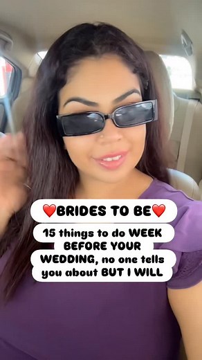 Save/Share & SEND to a BRIDE TO BE❤️ 15 Things To Do The Week Before...