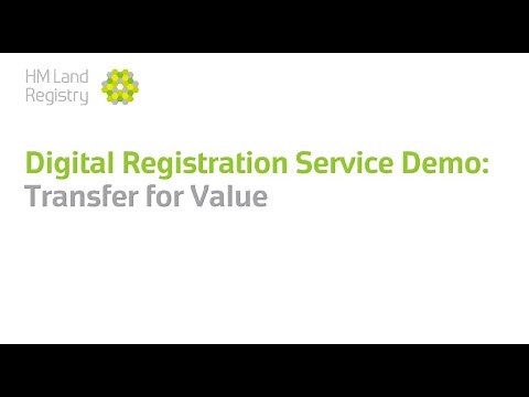 Digital Registration Service Demo: Transfer for Value