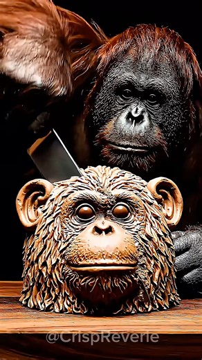 “POV: The orangutan found the cake… and it’s way too realistic 😳🍰 | oddly satisfying ASMR”