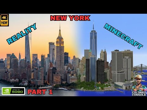NEW YORK CITY: Minecraft vs Reality | 1:1 Scale Build Part 1