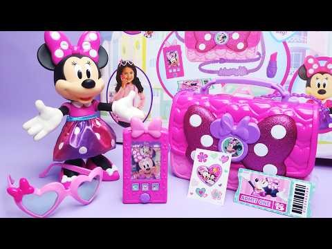Disney Minnie Mouse Picnic Bag Playset [B.607] - Satisfying with Unboxing Toys Compilation ASMR