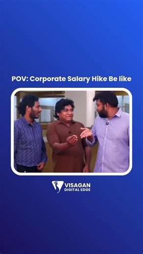 Visagan Digital Edge on Instagram: "POV: When the corporate salary hike is... just a pat on the back. 🤏😩 ​Tired of those disappointing increments? It's time to upskill and demand the salary you deserve! 🚀 ​Join Visagan Digital Edge and get the skills that translate directly into bigger paychecks. Stop settling, start growing! ​#SalaryHike #CorporateLife #VisaganDigitalEdge Upskill CareerGrowth MemeReel"