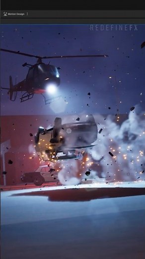 Unreal Engine Car Crash VFX / Niagara / Smoke Simulation #realtimevfx #unrealengine #vfx