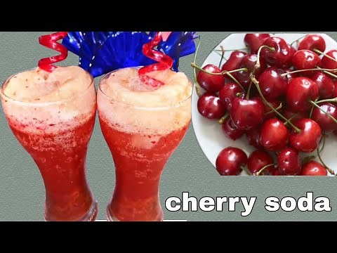 How to make cherry soda | Homemade cherry soda Pop Recipe by Roohi Diaries