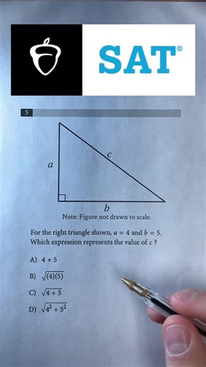 Right Triangle SAT Question: Find Value of C